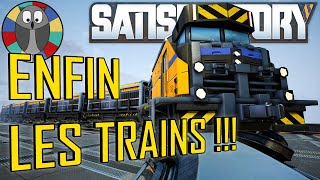 SATISFACTORY FR  On fabrique des trains et une gare centrale pour la première fois   S2E16 [upl. by Annyl643]