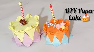 DIY Paper Cake  How to make paper cake  happy birthday paper cake  easy crafts  easy DIY hacks [upl. by Eitnom135]