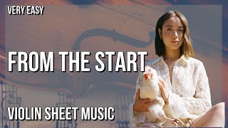 SUPER EASY Violin Sheet Music How to play From the Start by Laufey [upl. by Attennek566]