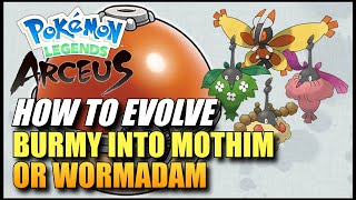 Pokemon Legends Arceus  How To Evolve Burmy Into Mothim Or Wormadam  How To Get Mothim Or Wormadam [upl. by Lauber]