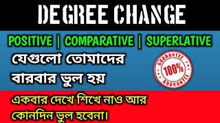 Learn Degree Change PositiveComparativeSuperlative  Common Mistakes Explained [upl. by Kitrak]