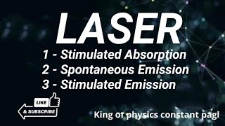 LASER  Stimulated absorption  Spontaneous emission  Stimulated emission laser quantummechanic [upl. by Acus]