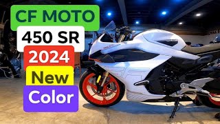 NEW CF MOTO 450 SR 2024 SRP 299900  NEW COLOR  SPECS  REVIEW  SOUND CHECK  KIRBY MOTOVLOG [upl. by Relyt]