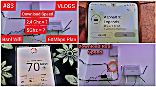 24Ghz vs 5Ghz Wifi Speed Test  Double Band  Bsnl Fiber Installation  Bsnl Ftth Village Explorer [upl. by Notgnimer]