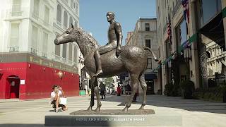 Dame Elisabeth Frink Horse and Rider sculpture unveiled on Bond Street [upl. by Eberto778]