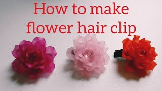 DIY Tutorial  Flower Hair Clip [upl. by Strain]