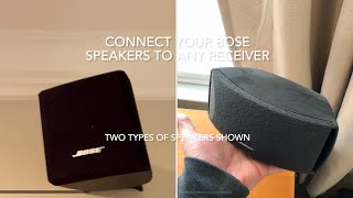 How to use Bose speakers with any receiver [upl. by Lodhia]