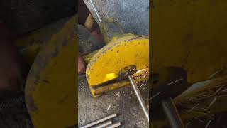 Steel Shaft Cutting in Diamond Cutter shortvideos machinary machine [upl. by Anev728]