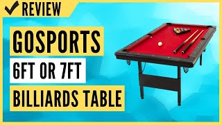 GoSports 6ft or 7ft Billiards Table  Portable Pool Table Review [upl. by Dixil]