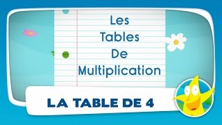 Comptines pour enfants  La Table de 4 apprendre les tables de multiplication [upl. by Ajidahk]