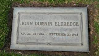 Actor John Eldredge Grave Pacific View Memorial Park Corona del Mar California USA May 29 2021 [upl. by Aeniah]