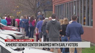 Amherst senior center swarmed with early voters [upl. by Trotter]