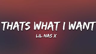 Lil Nas X  THATS WHAT I WANT Lyrics [upl. by Adnicaj432]