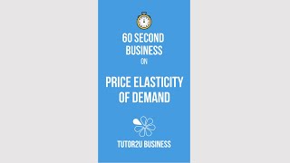 Price Elasticity of Demand PED  60 Second Business [upl. by Reinaldo]