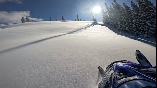 Vintage Mountain Day snowmobile mountianmax700 triple powder fun [upl. by Kimberlee]