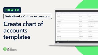 How to create chart of accounts templates in QuickBooks Online Accountant [upl. by Kiley]