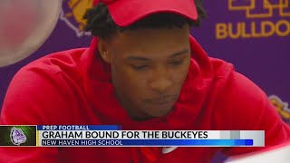 New Haven senior receiver Mylan Graham signs to play for the Ohio State Buckeyes [upl. by Ilarin]