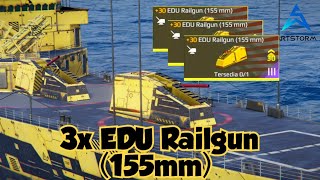 MODERN WARSHIPS 3X EDU Railgun155mm More Damage More Exited [upl. by Novello569]