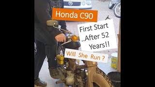 Honda c90  First Start After 52 Years Shorts [upl. by Yur]