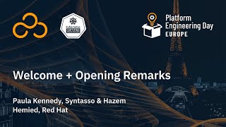 Platform Engineering Day  Welcome  Opening Remarks [upl. by Eirrol]