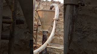 Pipe casting with pumpconcreteconstruction biralinshorts [upl. by Ilac]