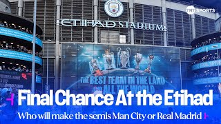 Real Madrid take on Man City at the Etihad for a place in the semifinals of the Champions League 🏆 [upl. by Kimmy]