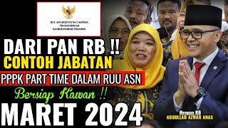 INFO PAN RB ‼️ HONORER BERSIAP MARET 2024INI JABATAN PPPK PART TIME ❗ [upl. by Gnex742]