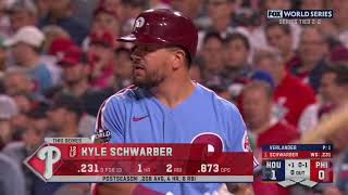 Kyle Schwarber Leadoff Home Run  2022 World Series Game 5 4K HDR [upl. by Etep588]