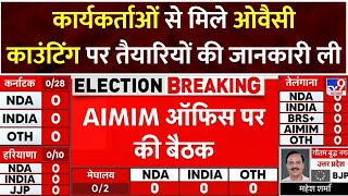 Lok Sabha Election Result 2024 कार्यकर्ताओं से मिले Asaduddin Owaisi AIMIM ऑफिस पर की बैठक [upl. by Noby]