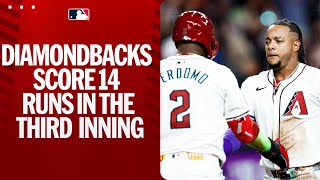 The Dbacks score 14 runs in the third inning OpeningDay [upl. by Gschu332]