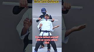 Stick Defense Against Choking Self Defence selfdefense karate kravmaga taekwond martialarts [upl. by Joby42]