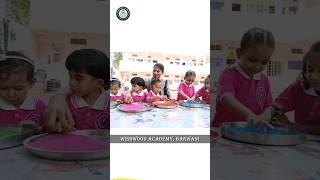 🎗️Rangoli Making 🍥 CoCurricular Activity for the PrePrimary KidsWISHWOODACADEMY activityforkids [upl. by Farland]