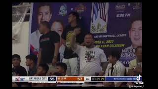 topeng lagrama highlights MPBL Quezon VS Batangas city [upl. by Yroc]