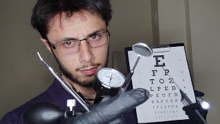 ASMR 1 Minute Medical Exam Cranial Nerve Eye Physical Dental And Ear Exam [upl. by Siramaj]