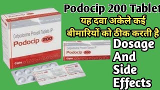 Podocip 200 Tablet Uses  Cefpodoxime Tablets ip 200 mg Uses  Dosage And Side Effects [upl. by Leta]