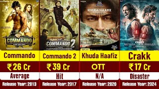 Vidyut Jammwal all hits and flops movies list with box office collection [upl. by Cirted]