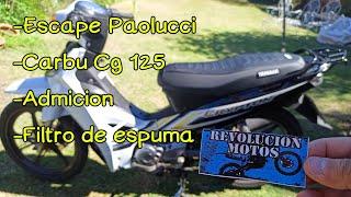 Yamaha Crypton con Escape Paolucci y Carburador 125 MauriLanda [upl. by Ycrem704]