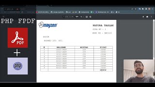PHP ile Örnek PDF oluşturma FPDF [upl. by Hyland132]