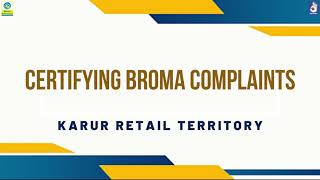 Certifying BROMA Complaints  BPCL [upl. by Concha]