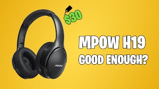 Mpow H19 ANC Headphones Review  Comfort and good sound [upl. by Ramyaj]