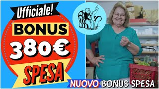 ECCOLO❗️ NUOVO BONUS 380€ UNA TANTUM 💰 👉 carta spesa risparmio 💳 [upl. by Odnama]