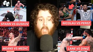 THE MMA GURU REACTS TO ALL KO FINISHES AT UFC VEGAS 91 [upl. by Queena]