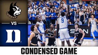 Wofford vs Duke Condensed Game  202425 ACC Men’s Basketball [upl. by Landahl]