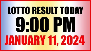 Lotto Result Today 9pm Draw January 11 2024 Swertres Ez2 Pcso [upl. by Drannek]