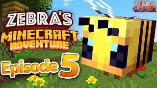 Zebras Minecraft Adventure Part 5  Befriend Bees [upl. by Thomasine483]