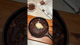 Protein brownie skillet protein brownie chocolate baking foodie easyrecipe shorts [upl. by Goldin]