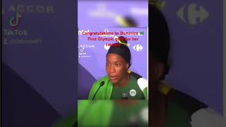 Thea LafondGodson Olympic Triple Jump winner from Dominica 🇩🇲 olympicathlete paris2024 [upl. by Onitnevuj15]