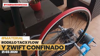 Rodillo TACX FLOW SMART y algo de ZWIFT en bicicleta MTB  BeFinisher  yomequedoencasa [upl. by Imalda116]