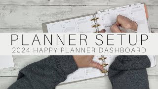 Planner Setup 2024  Classic Happy Planner Dashboard Layout Catchall [upl. by Morena]