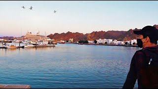 Muttrah corniche Muscat  Oman  4k  walking tour of mutrah corniche in Evening time Urdu Hindi [upl. by Gardal]